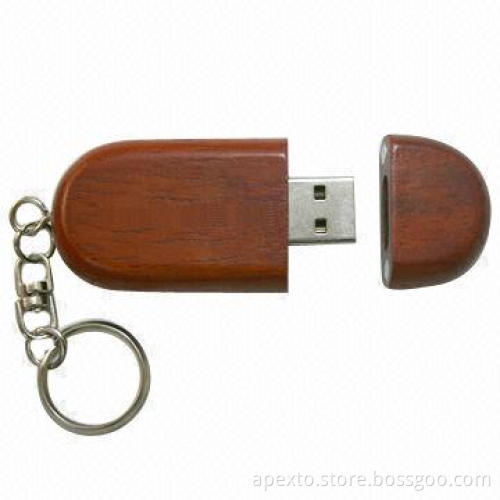Wood USB Flash Drives, Plug-and-play Function, Suitable for Mac, PCs, No Driver Required